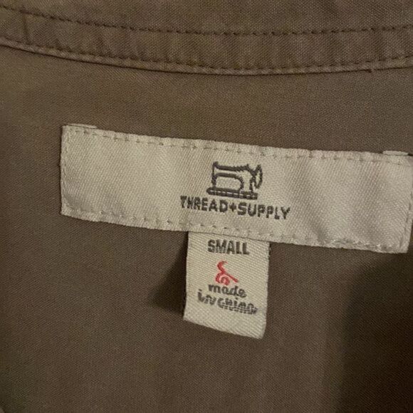 EUC Thread and Supply Lucy Boho Shift Sage Green Dress - Picture 5 of 10